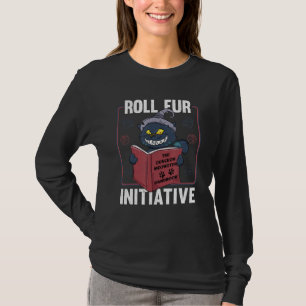 Roll for Initiative Dungeon Meowster Tabletop Ttrp T-shirt