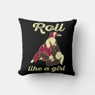 Roll like a Girl Brazilian Jiu Jitsu BJJ Kussen