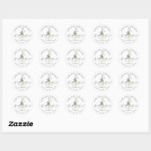 Roll met IT Elegant Sage Greenery & Toilet Paper Ronde Sticker (Vel)