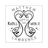 Roll met IT LGBTQ Toilet Paper Roll Save the Date Rubberstempel (Afrduk)