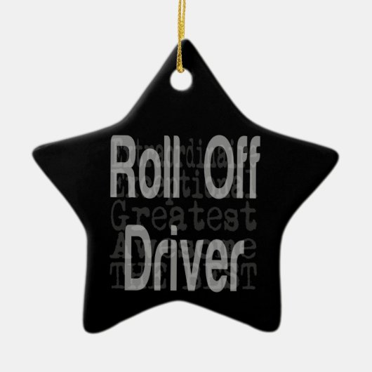 Roll off Driver Extraordinaire Keramisch Ornament (Voorkant)