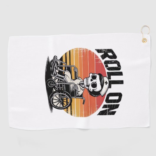 Roll On Skeleton Nurse – Dark Humor Healthcare VIB Golfhanddoek (Horizontaal)