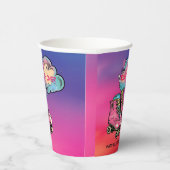 Roll op Roller Schaats Meisje Verjaardagsfeestje Papieren Bekers (Rechts)