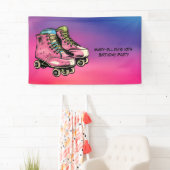 Roll op Roller Schaats Meisje Verjaardagsfeestje Spandoek (Insitu)