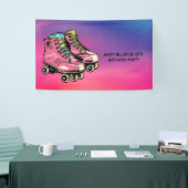Roll op Roller Schaats Meisje Verjaardagsfeestje Spandoek (Beurs)