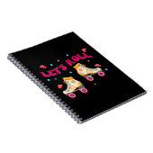 Roll Roller Schaats Retro Skater Lovers Notitieboek (Rechterzijde)