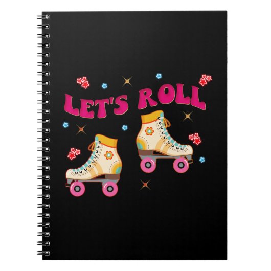 Roll Roller Schaats Retro Skater Lovers Notitieboek (Voorkant)