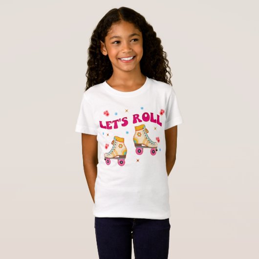 Roll Roller Schaats Retro Skater Lovers T-shirt (Voorkant volledig)