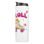 Roll Roller Schaats Retro Skater Lovers Thermosbeker (Geroteerd rechts)