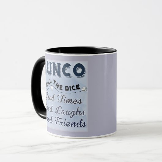 Roll the Dice Bunco Mok (Voorkant links)