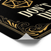 Roll Well Dont Die D20-desktop, kritisch hit Poster (Hoek)
