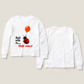 Roll With It Chill Vibes Ladybug Quote Art (Voorkant /achterkant)