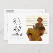 Roll with It Photo De datum wijzigen De datum opsl Aankondigingskaart (Voorkant / Achterkant)