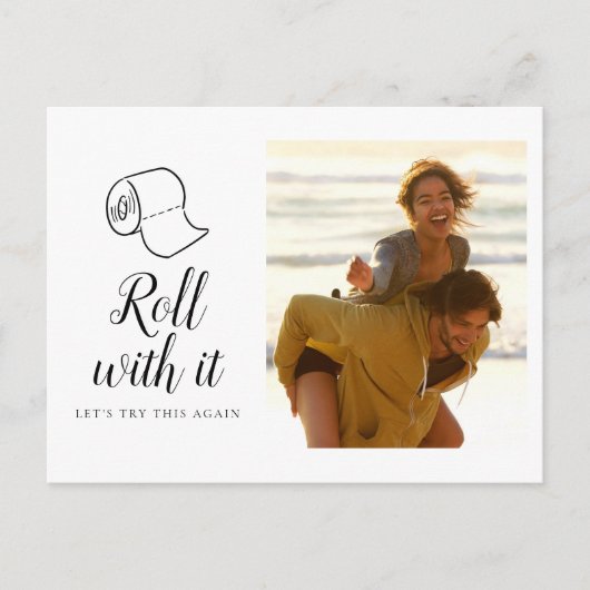Roll with It Photo De datum wijzigen De datum opsl Aankondigingskaart (Voorkant)