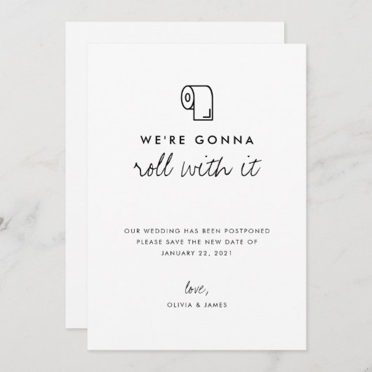Roll With It Wijziging Van Planen Uitstel Van Huwe Aankondiging (Voorkant / Achterkant)