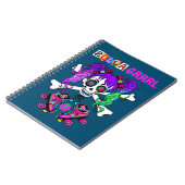 Rolla Grrl Punk Rock Skater Girl Carnet Spiral (Côté gauche)