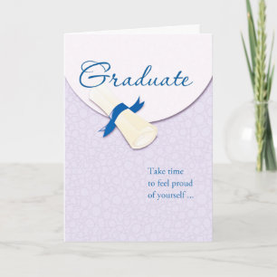 Rolled Diploma Afstuderen Afstuderen Gefeliciteerd Kaart