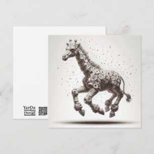 Rolled Magazine papier Giraffe Wenskaart Notitiekaartje