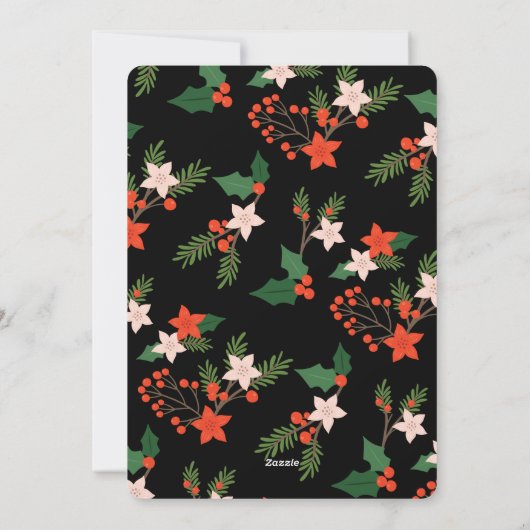 Rolled With It Kerst toiletpapier boom Zwart Feestdagenkaart (Achterkant)