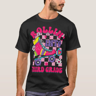 Rollen in de 3e klas Retro Groovy Terug naar schoo T-shirt