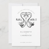 Rollen met IT-bride en gegroet papier, rolletje Save The Date (Voorkant)