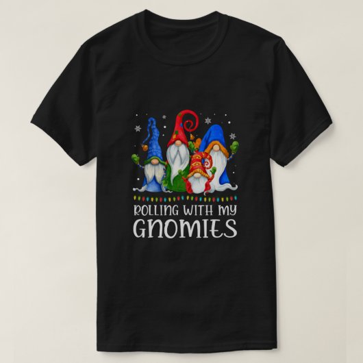 Rollen met mijn Shirt Gnomies Funny Gnome Xmas Lig (Design voorkant)