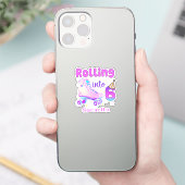 Rollen naar 6| De gevarenfeestdag van Roller Skate Sticker (Telefoon)