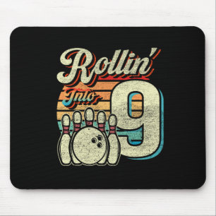 Rollen naar 9 Bowling Verjaardagsfeest 9de Verjaar Muismat