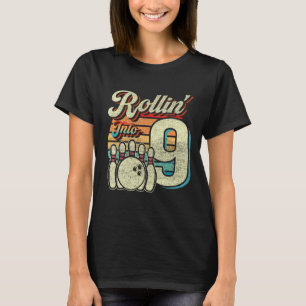 Rollen naar 9 Bowling Verjaardagsfeestje 9e Verjaa T-shirt