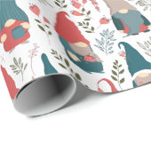 Rollen van Floral Gnome Wrapping Paper Cadeaupapier (Rol Hoek)