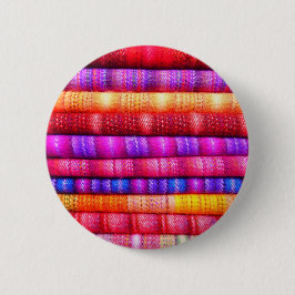 Rollen van kleurrijke stoffen ronde button 5,7 cm