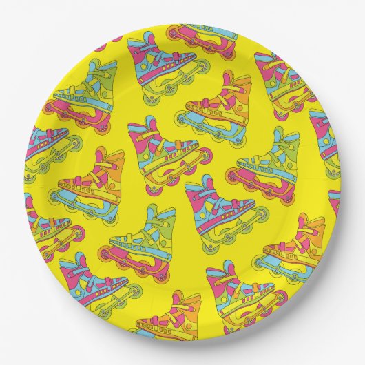 Rollenblades Schaatsen Kinderen van zaterdag Papieren Bordje (Voorkant)