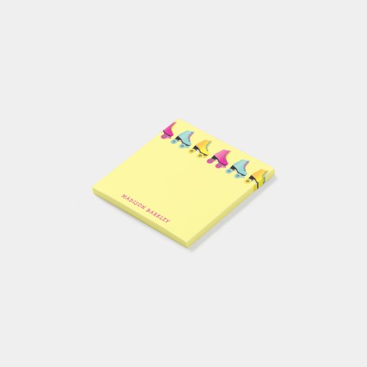 Rollend Kind met kabelretro-Schaats Post-it® Notes (Schuin)