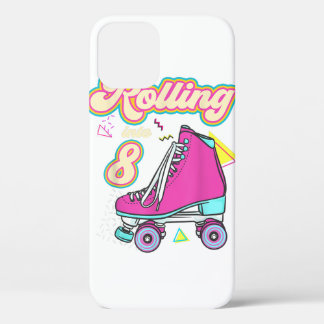 Rollend naar 8 Jaar Oude Roller Skate 8e Verjaarda iPhone 12 Hoesje