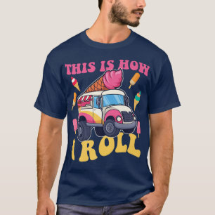 Rollend ontwerp van ijsbrekers voor een tandeloze t-shirt