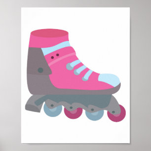 Rollend Schaats Poster