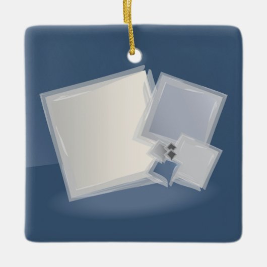 Rollende Fibonacci-vierkanten Keramisch Ornament (Voorkant)