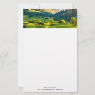 Rollende heuvels natuurfoto briefpapier
