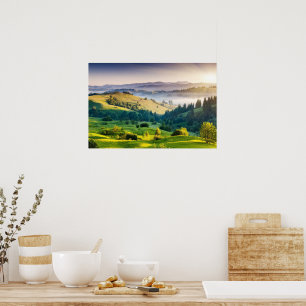 Rollende Heuvels Schitterend Natuur Foto Poster