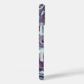 Rollende paarse witte spiraalrand Case-Mate iPhone case (Achterkant / Rechts)