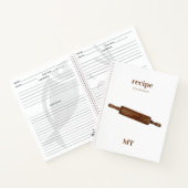 rollende pop in Recipe Cookbook Monogram Notitieboek (Binnen)
