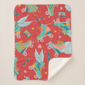 Rollende schaatsen in heldere kleuren, met en zond sherpa deken (Voorkant)