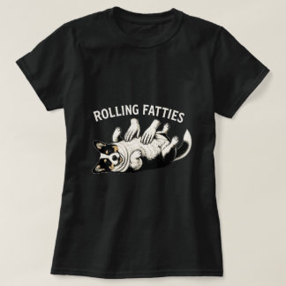 ROLLENDE VETKWABBELS SCHATTIGE CORGI HONDENPUP T-SHIRT