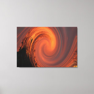 rollende zonsondergang canvas afdruk