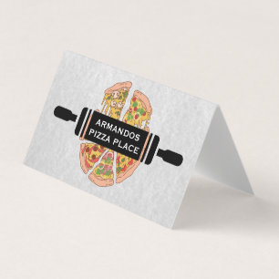 Rollenpin   Pizza Slices Visitekaartjes