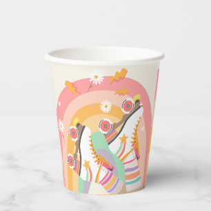 Rollenroterende Schaats roovy Girl Birthday Pa Papieren Bekers