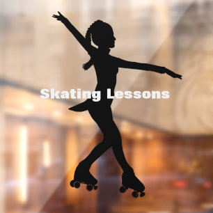 Rollenschaatsen voor ontwerpvensters raamsticker