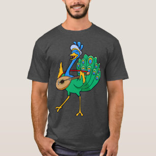 Rollenspel Karakter Bard Minstrel Peacock T-shirt