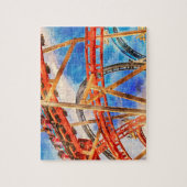 Rollenspuitpuzzel met onderzetter legpuzzel (Verticaal)