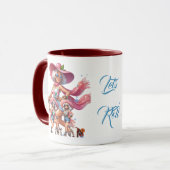 Roller Babe Granny - Personnalisable Mug Pink Casq (Devant gauche)